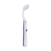 Dental mirror with illumination, navy-blue